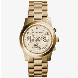 michael kors runway gold watch